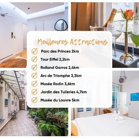 شقة Le Canet - Passy Tour Eiffel A Pied - 4 Personnes- Climatisation - Vue Sur Cour *